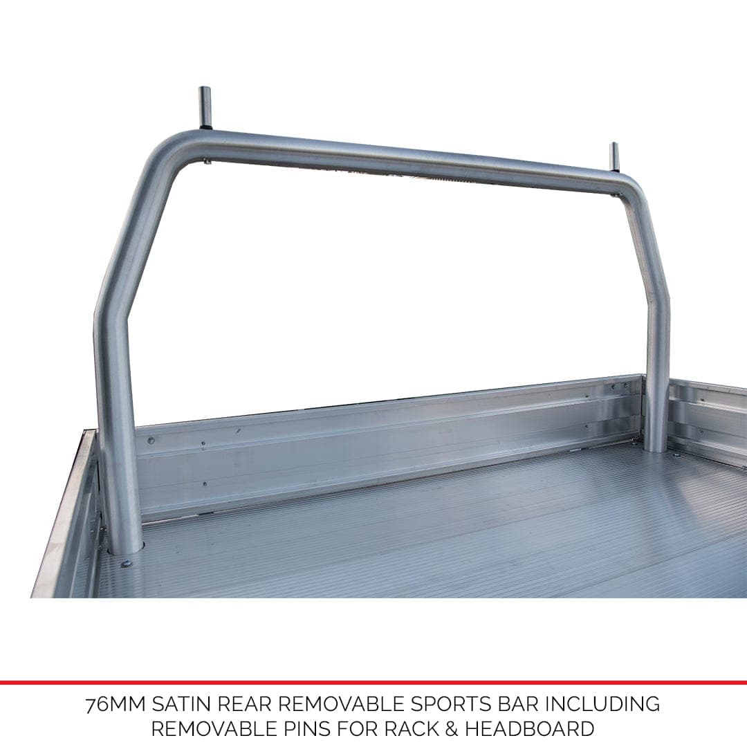 76mm Satin Rear Removable Sports Bar - Only Compatible With Duratray Products - Australian-made Duratray tray body