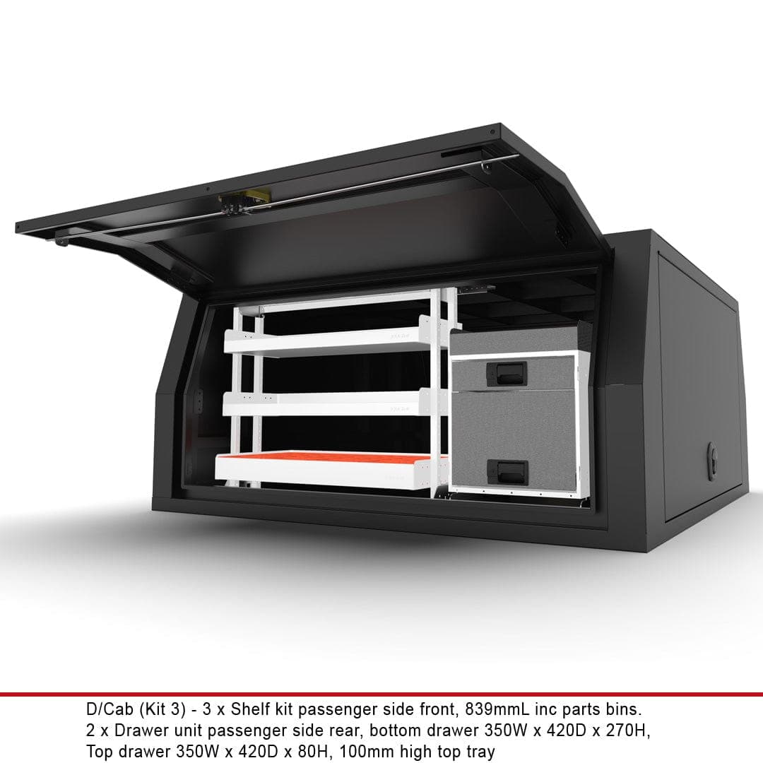 Dual Cab Canopy Internal Fit-Out Kit 3 - Australian-made Duratray tray body