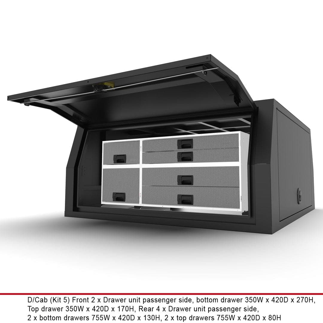 Dual Cab Canopy Internal Fit-Out Kit 5 - Australian-made Duratray tray body
