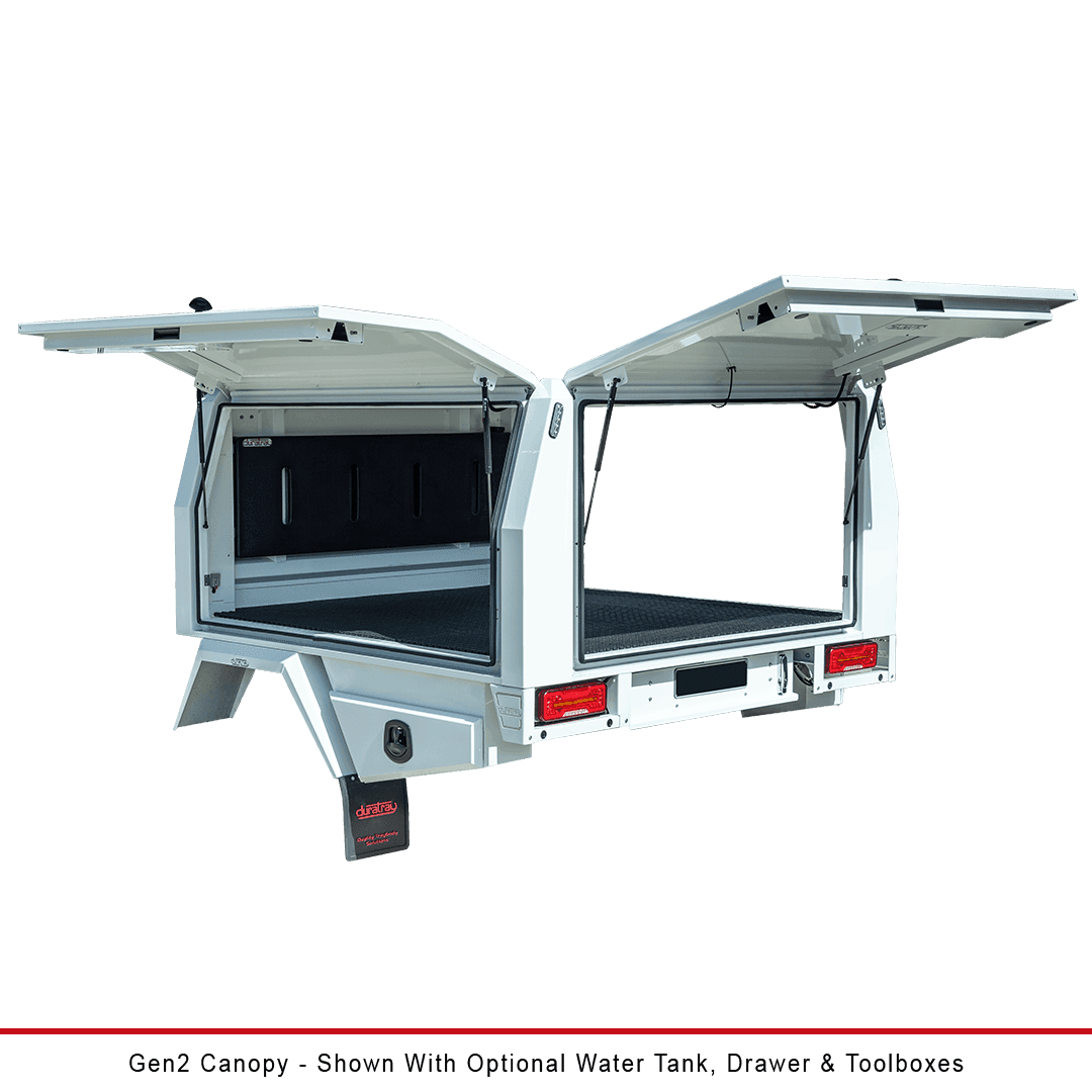 Gen2 Dual Cab Chassis Mount Canopy - Compatible with Ranger Super Duty - Australian-made Duratray tray body
