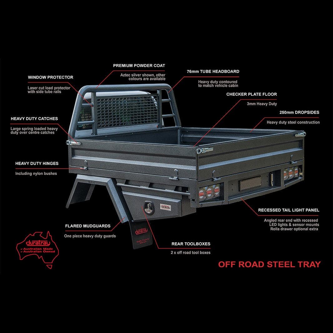 Off Road Steel Tray - FROM $10,599.00 Plus Fitting (Includes standard LED tail lights)