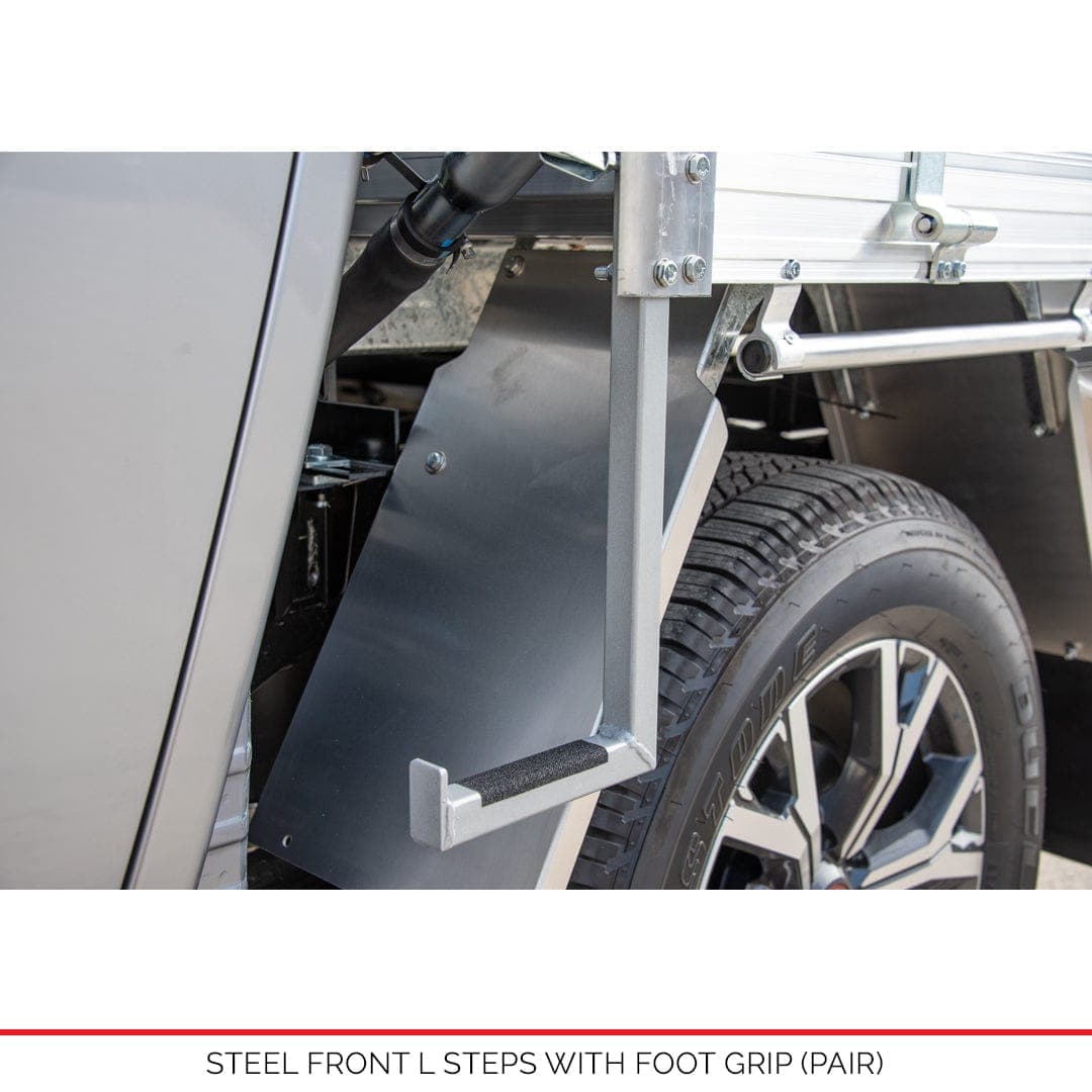 Steel Front L Steps - Australian-made Duratray tray body