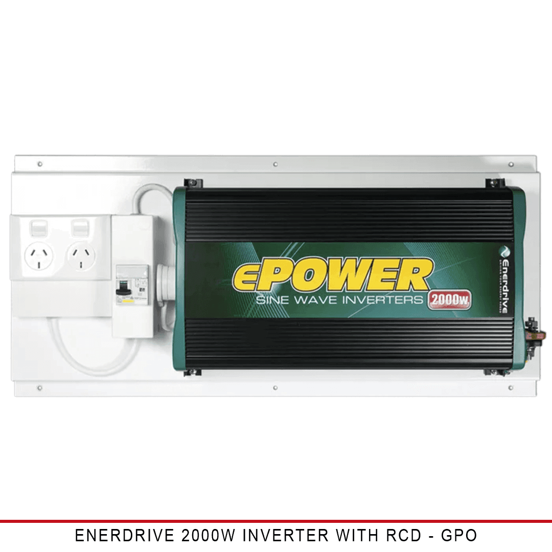Enerdrive ePower 2000W Pure Sine Wave Inverter with RCD - GPO - Australian-made Duratray tray body