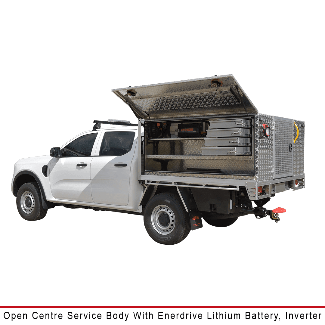 Open Centre Service Bodies - Australian-made Duratray tray body